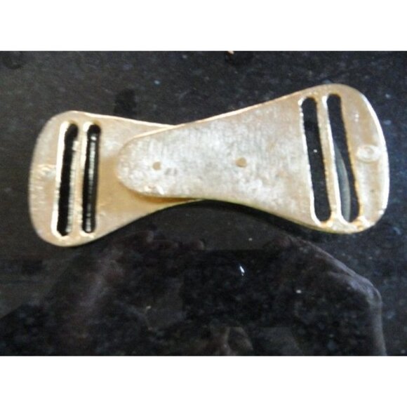 Vintage 1970 Belt Buckle Gold Tone Two Piece Interlocking Pieces Handmade "M" - Picture 2 of 5